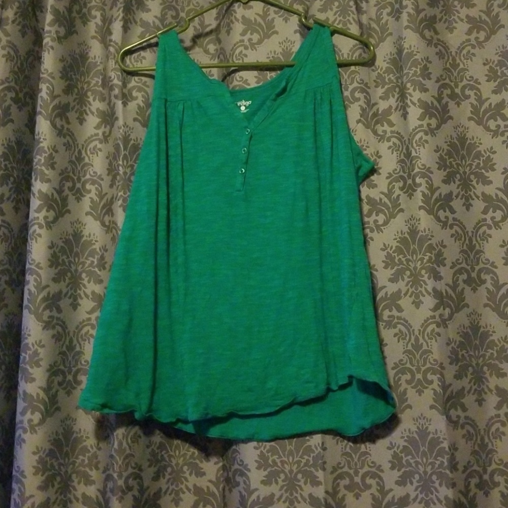 Teal Flowy Tank